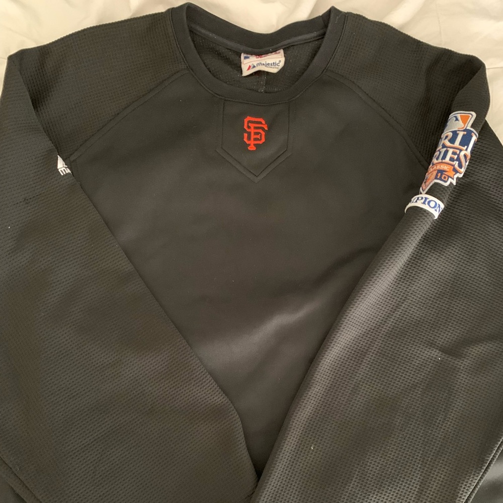 Majestic San Francisco Giants Warm Up World Series 2010 Patch Vintage